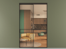 Перегородка Formato внутри проёма 2 створки