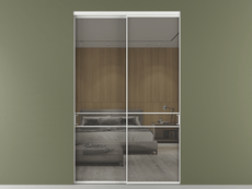 Перегородка Formato внутри проёма 2 створки