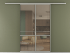 Перегородка Formato вдоль стены 2 створки