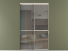 Перегородка Formato внутри проёма 2 створки