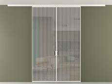 Перегородка Формато вдоль стены на потолок 2 створки