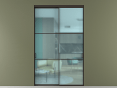 Перегородка Formato внутри проёма 2 створки