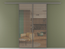 Перегородка Формато вдоль стены 2 створки