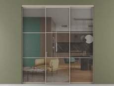 Перегородка Формато внутри проёма 3 створки