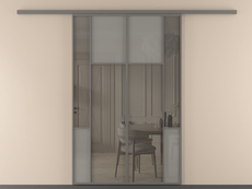 Перегородка Мозаик вдоль стены 2 створки