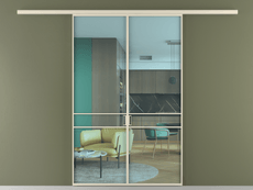 Перегородка Formato вдоль стены двустворчатая