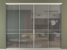 Перегородка Formato внутри проёма 4 створки