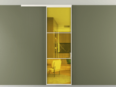 Перегородка Formato вдоль стены на потолок одностворчатая