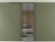 Перегородка Формато вдоль стены на потолок 1 створка