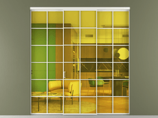 Перегородка Формато внутри проёма 3 створки