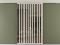 Перегородка Formato вдоль стены на потолок 2 створки