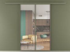 Перегородка Formato вдоль стены 2 створки