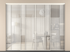 Перегородка Mosaic внутри проёма 4 створки