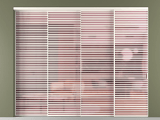 Перегородка Formato внутри проёма 4 створки с синхронным механизмом