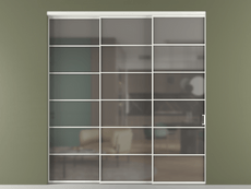 Перегородка Formato внутри проёма 3 створки с синхронным механизмом