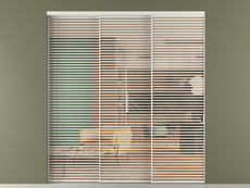 Перегородка Formato внутри проёма 3 створки с синхронным механизмом