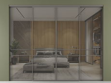 Перегородка Formato внутри проёма 4 створки