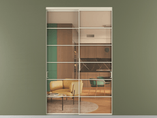 Перегородка Формато внутри проёма 2 створки