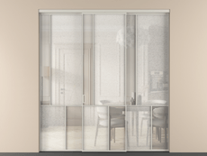 Перегородка Mosaic внутри проёма 3 створки