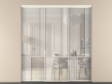 Перегородка Mosaic внутри проёма 3 створки