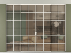 Перегородка Formato внутри проёма скрытое крепление в потолок 4 створки