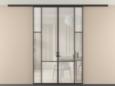 Перегородка Mosaic вдоль стены на потолок 2 створки