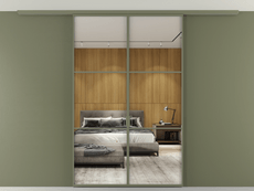 Перегородка Formato вдоль стены на потолок 2 створки