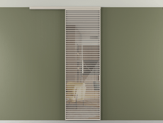 Перегородка Formato вдоль стены на потолок 1 створка