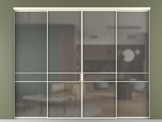 Перегородка Formato внутри проёма 4 створки