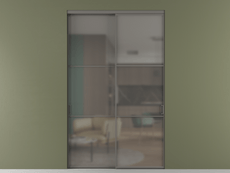 Перегородка Formato внутри проёма 2 створки