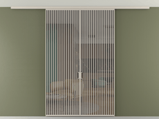 Перегородка Formato вдоль стены на потолок 2 створки