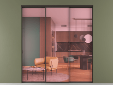 Перегородка Formato внутри проёма 3 створки