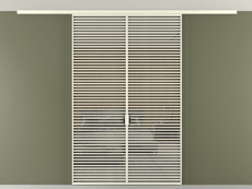 Перегородка Formato вдоль стены на потолок 2 створки