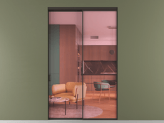 Перегородка Formato внутри проёма 2 створки