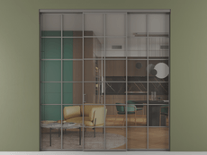 Перегородка Formato внутри проёма 3 створки