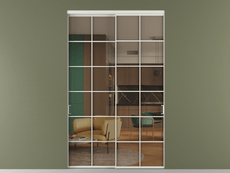 Перегородка Formato внутри проёма 2 створки