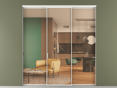 Перегородка Formato внутри проёма 3 створки