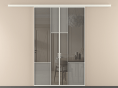 Перегородка Мозаик вдоль стены 2 створки