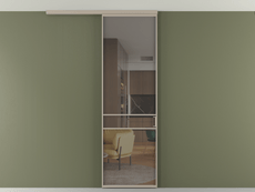 Перегородка Formato вдоль стены на потолок одностворчатая