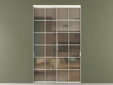 Перегородка Formato внутри проёма 2 створки