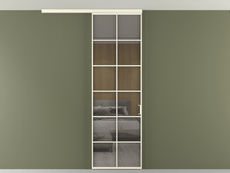 Перегородка Формато вдоль стены на потолок 1 створка