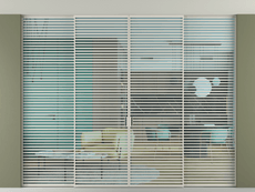 Перегородка Формато внутри проёма скрытое крепление в потолок 4 створки