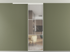 Перегородка Формато вдоль стены на потолок 1 створка