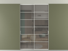 Перегородка Formato внутри проёма скрытое крепление в потолок 2 створки