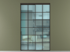 Перегородка Formato внутри проёма 2 створки