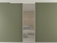 Перегородка Formato вдоль стены на потолок 1 створка