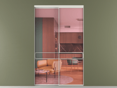 Перегородка Formato внутри проёма 2 створки