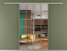 Перегородка Формато вдоль стены 2 створки