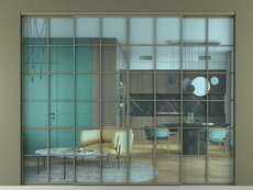 Перегородка Formato внутри проёма четырёхстворчатая