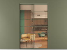 Перегородка Formato внутри проёма двустворчатая